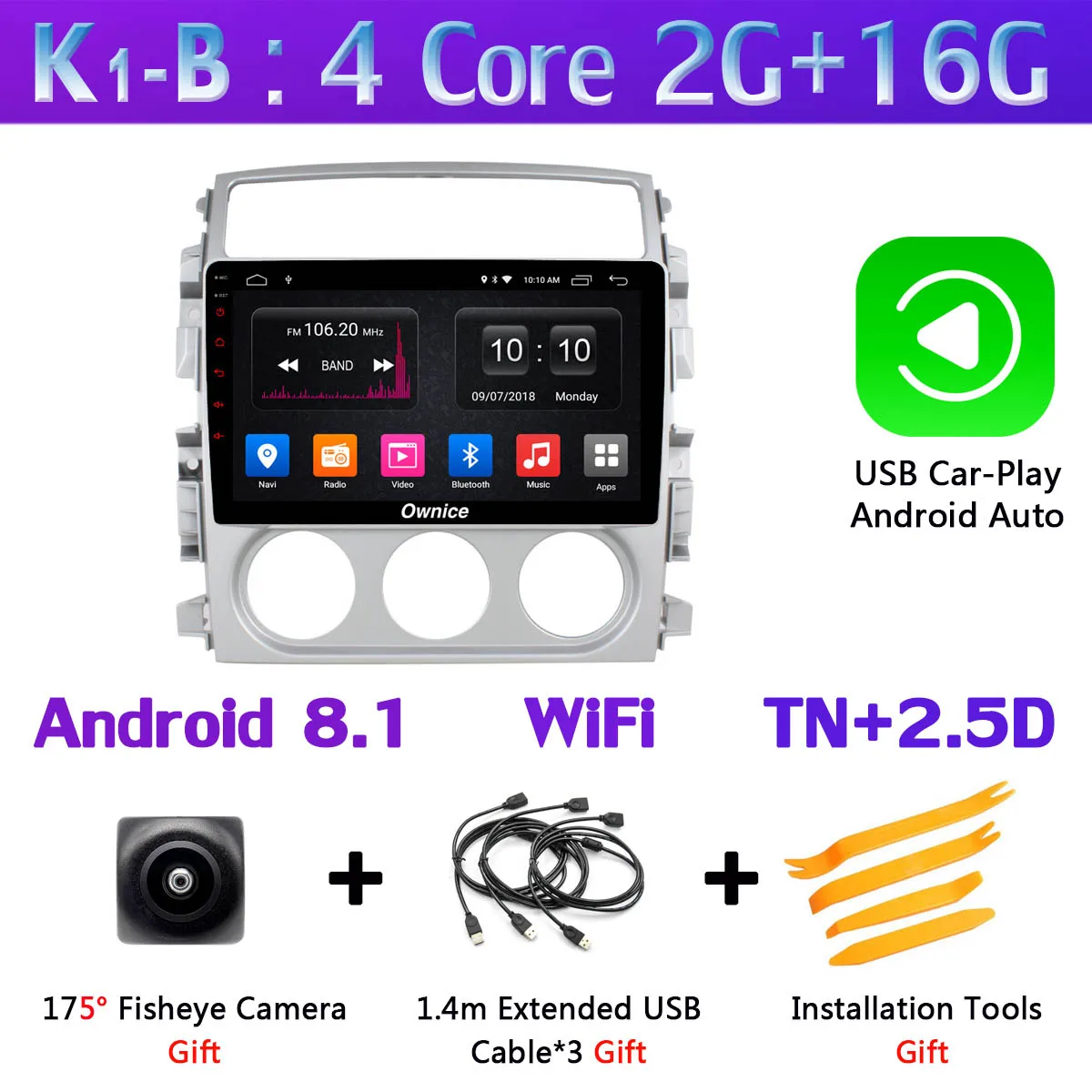 K1-B-CarPlay " 360 ° панорамный автомобильный dvd-плеер на основе Android для Suzuki Liana 2005-2013 автомобильный Радио gps Мультимедиа DSP Carplay Android Авто 4G LTE - Цвет: K1-B-CarPlay