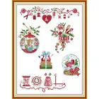 Наборы для вышивки крестиком с рождественским рисунком 14CT 11CT, Набор для вышивки холстом, тканевые рукоделия, праздничное украшение