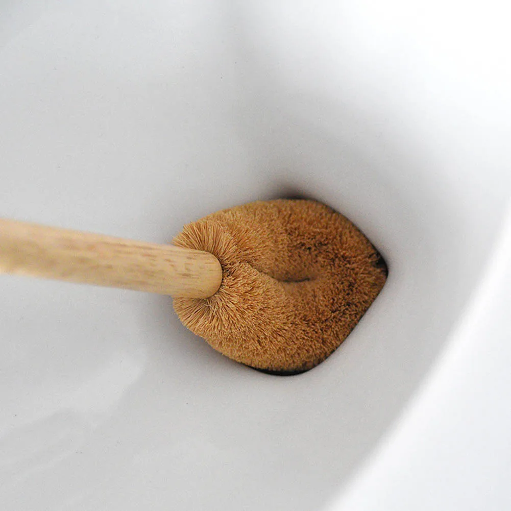 

Toilet Brush Wooden Toilet Brush Natural Coconut Toilet Cleaning Brush Bathroom Household Brush Cleaning Bathroom Accessories