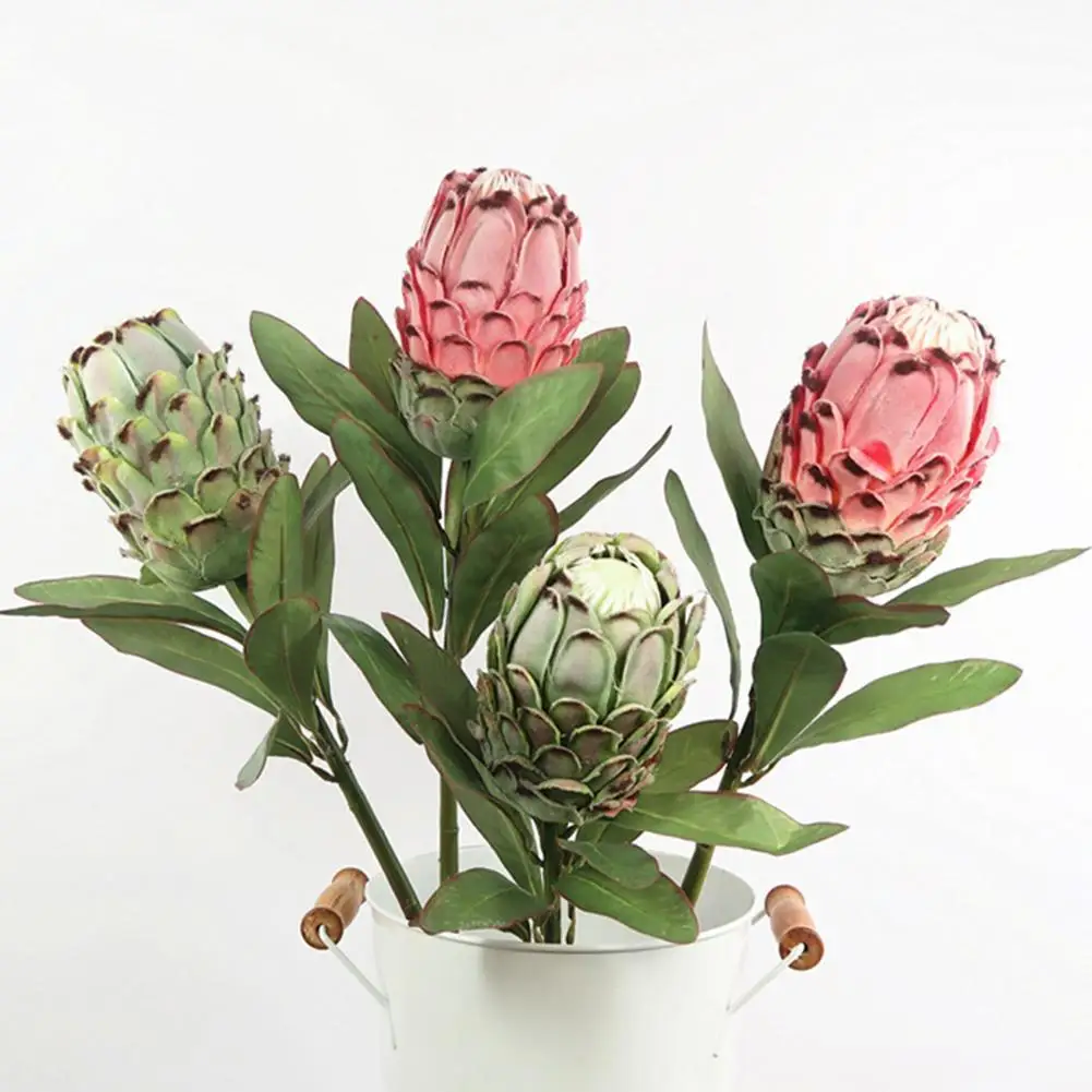 1 шт Искусственный Protea Cynaroides цветок растение свадебная брошь DIY Сад вечерние