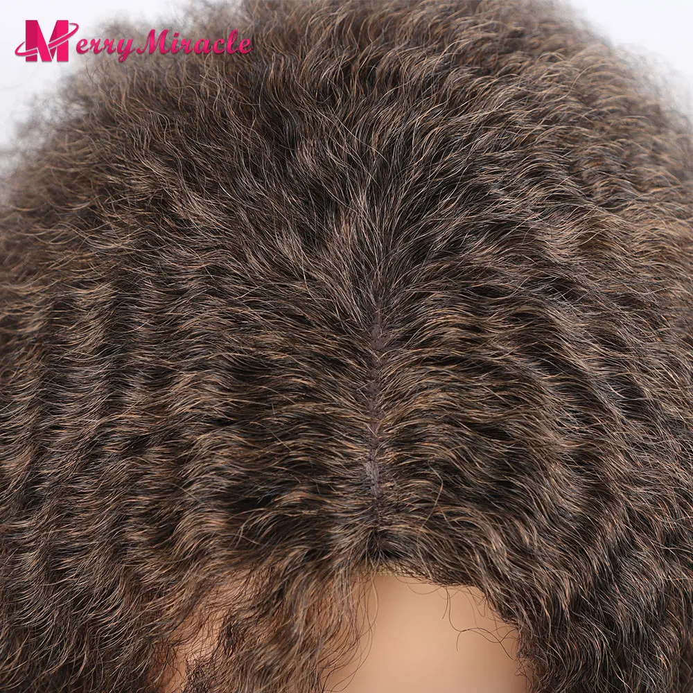 Long Kinky Curly Ombre Color Synthetic Wigs for Black Women Black Blonde Ginger White Hair Afro Kinky Curly Synthetic Hair Wigs