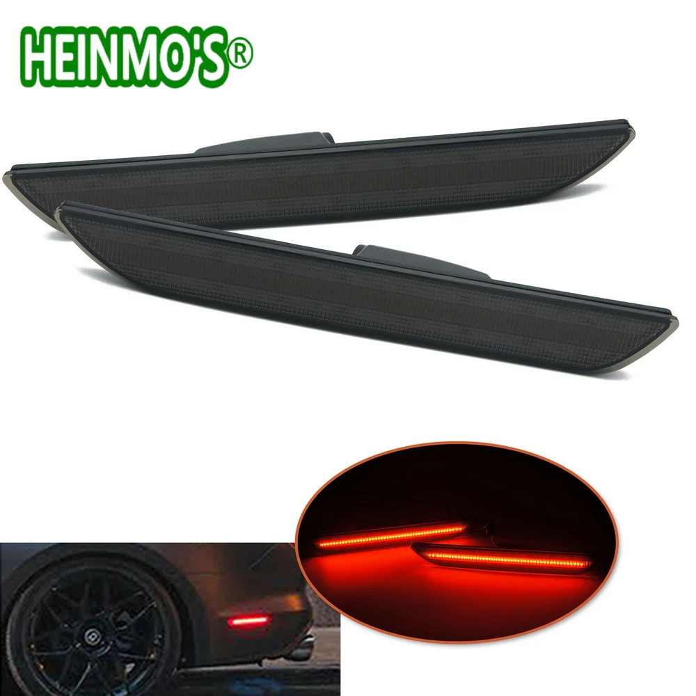 Черные линзы в золотистой оправе для Mustang задняя сторона Габаритные фары SMD