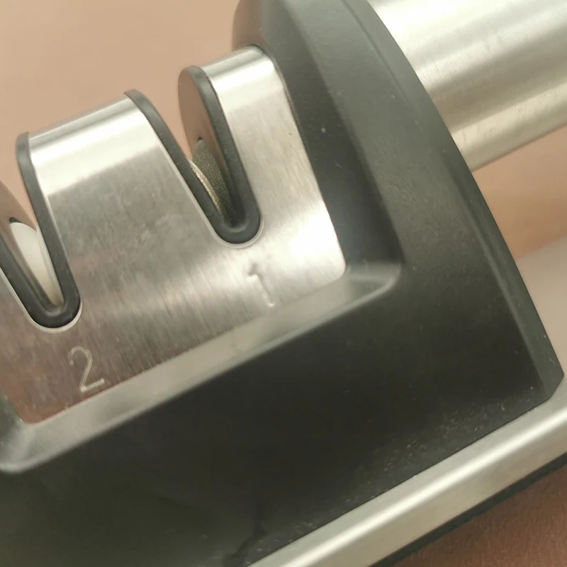 Stainless steel two-hole household sharpener kitchen knife fruit multi-purpose simple operation obvious effect | Дом и сад