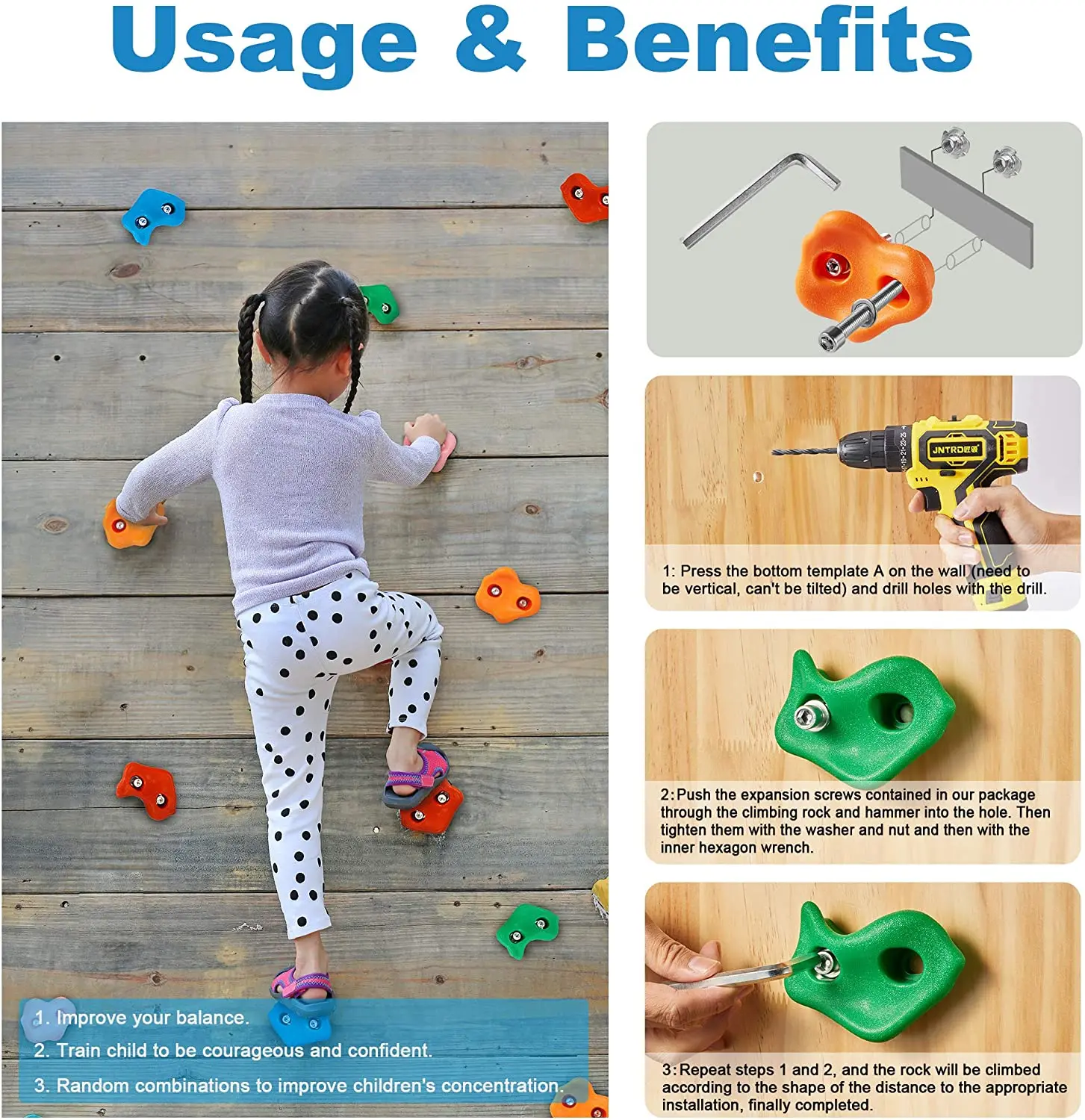 Набор зажимов для скалолазания с крепежными винтами и оборудованием