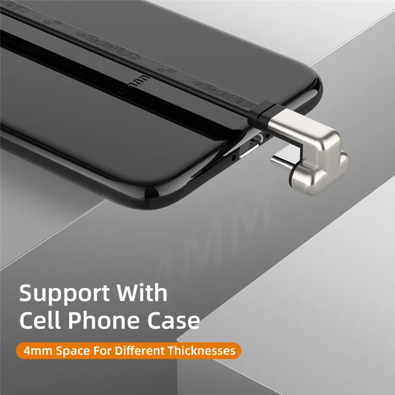 Кабель USB C 2.1A 90 градусов игровой кабель для Samusng Huawei P40 5G шнур быстрой зарядки