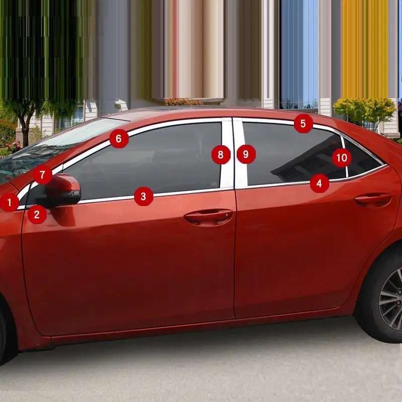 Декоративный хромовый Автомобильный авто-наковальний оконный внешний