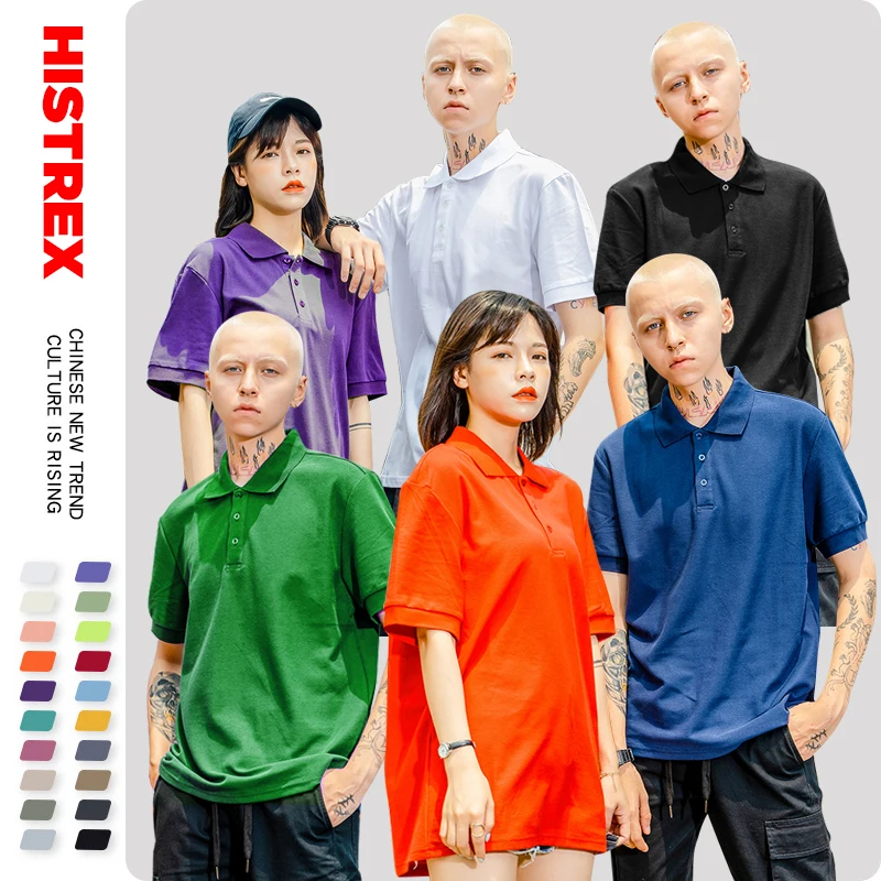 100% хлопок мужские рубашки поло с коротким рукавом 230g высокого качества в стиле