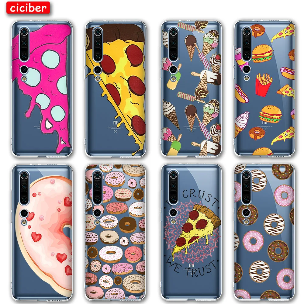 

Donut Pizza Case For Xiaomi Redmi Note 10 9 8 7 Pro 8T MI Note 11 10 9 9T 10T Pro Lite A3 Poco X3 F3 M3 Soft Silicone TPU Fundas