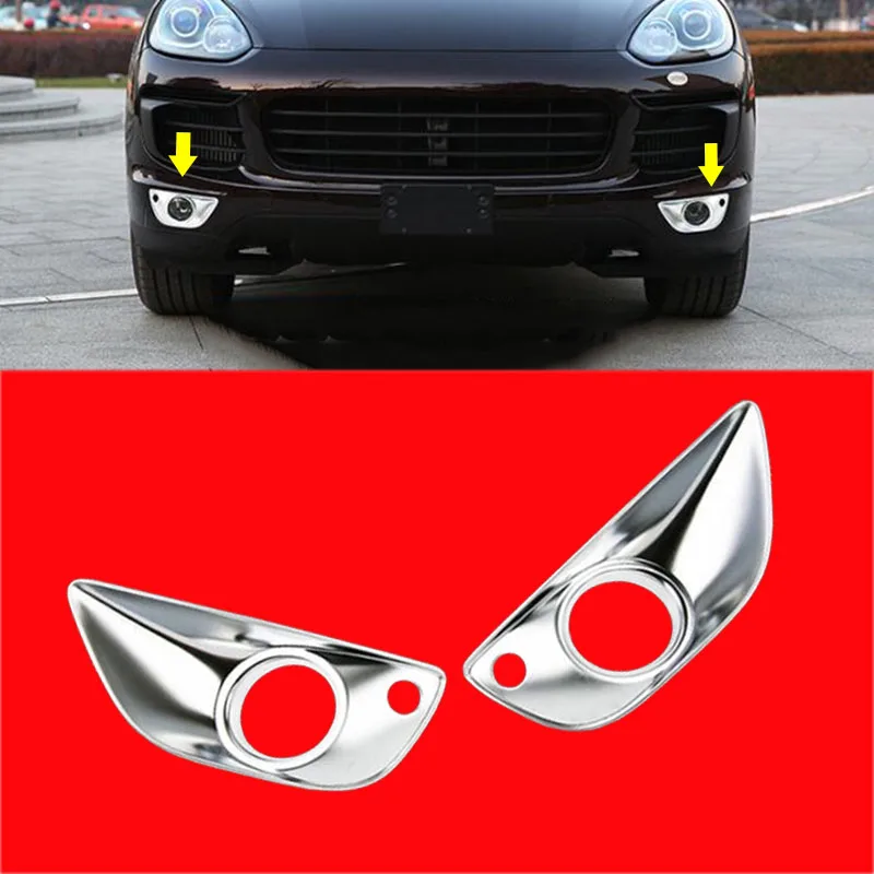 J 2015-2017 Для Porsche Cayenne ABS хром внешний комплект обшивки корпуса - Цвет: J 2015-2017