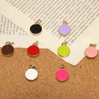 metal boutique round dot oil maka diy high quality button pendant 1 5 2 4cm 10 sets of clothing accessories