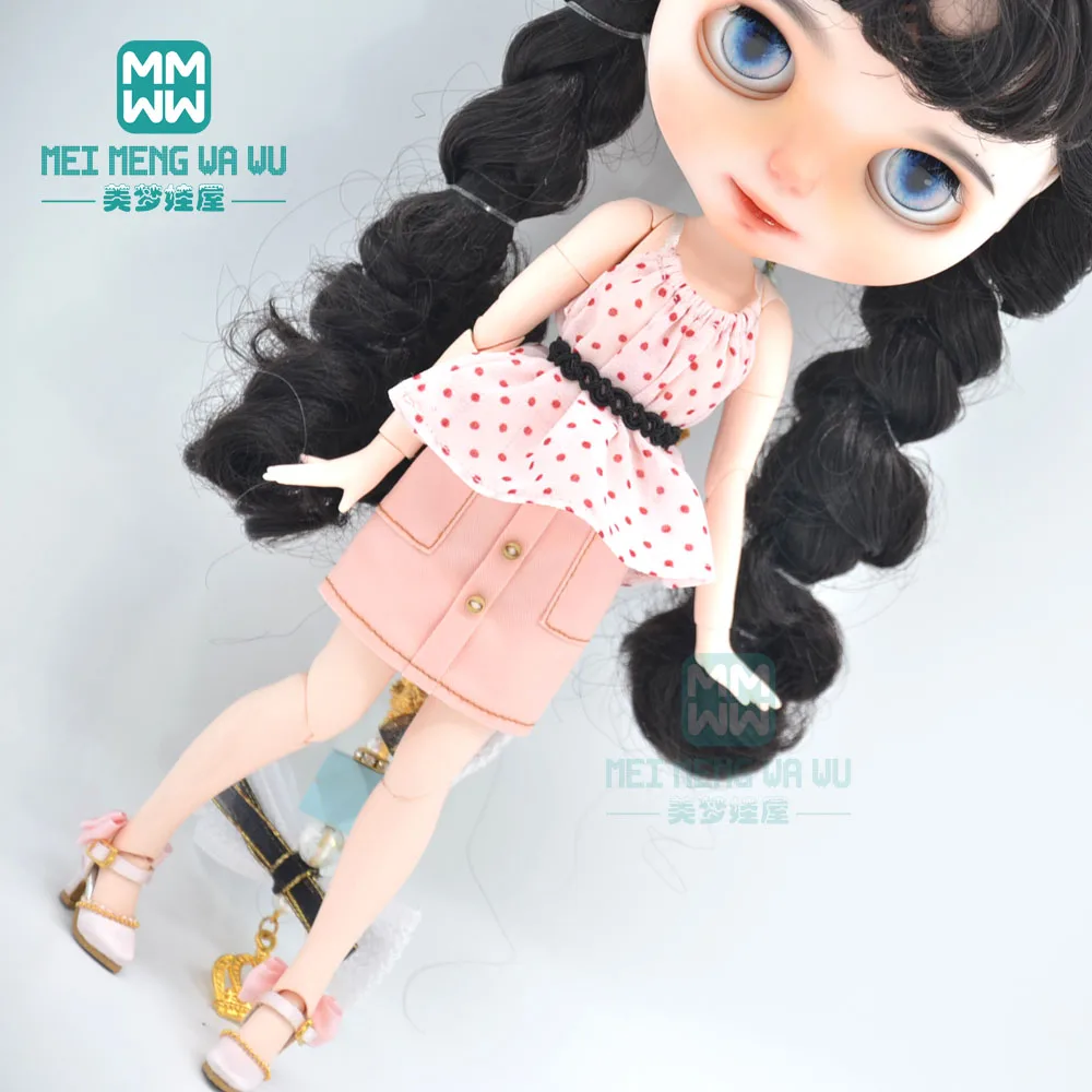 

Blyth doll Clothes fashion suspenders, mini skirts for Blyth Azone OB23 OB24 1/6 doll accessories