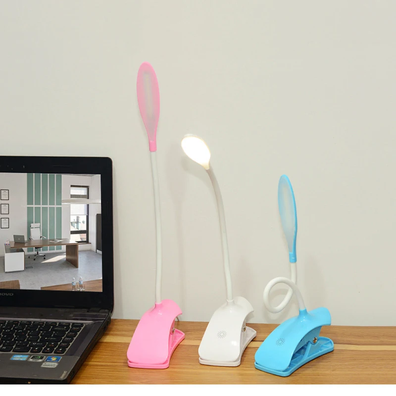 USB светодиодная настольная лампа светильник для чтения книг с зажимом детей