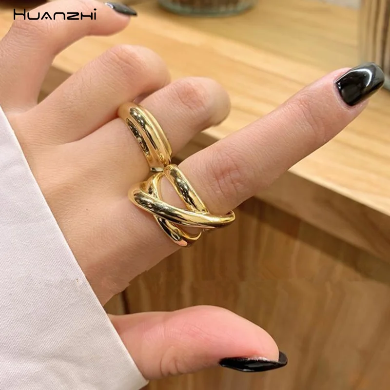 HUANZHI 2019 новый корейский геометрической формы простой многослойная дырчатыми