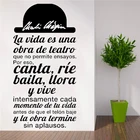 Виниловая наклейка на стену Life is a Play для испанской фразы, искусство для украшения гостиной, съемный декор для детской комнаты RU428