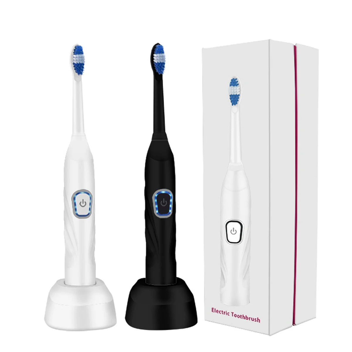 

Powerful Electric Sonic Toothbrush IPX7 Waterproof USB Rechargeable 3 Modes Washable Whitening Teeth Brush With 2 Brush Heads