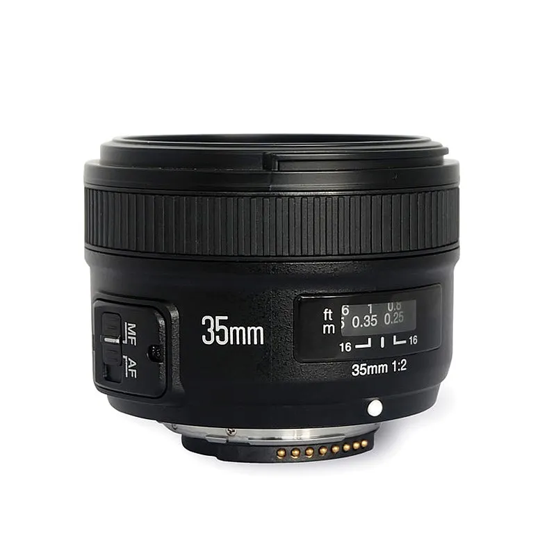 Фотообъектив 35 мм YONGNUO YN широкоугольный объектив для фотокамеры AF/MF Nikon/Canon