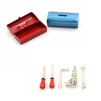 112 dollhouse miniature accessories mini alloy repair tools simulation toolbox model toys for doll house decoration