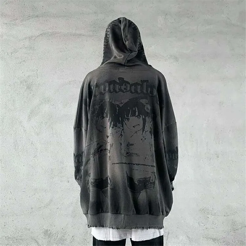 

Japanese Women Harajuku Sweatshirts Womens Cartoon Hoodies Loose Tops Amine Hoodie Jecket Streetwear Autumn Loose Tops Female