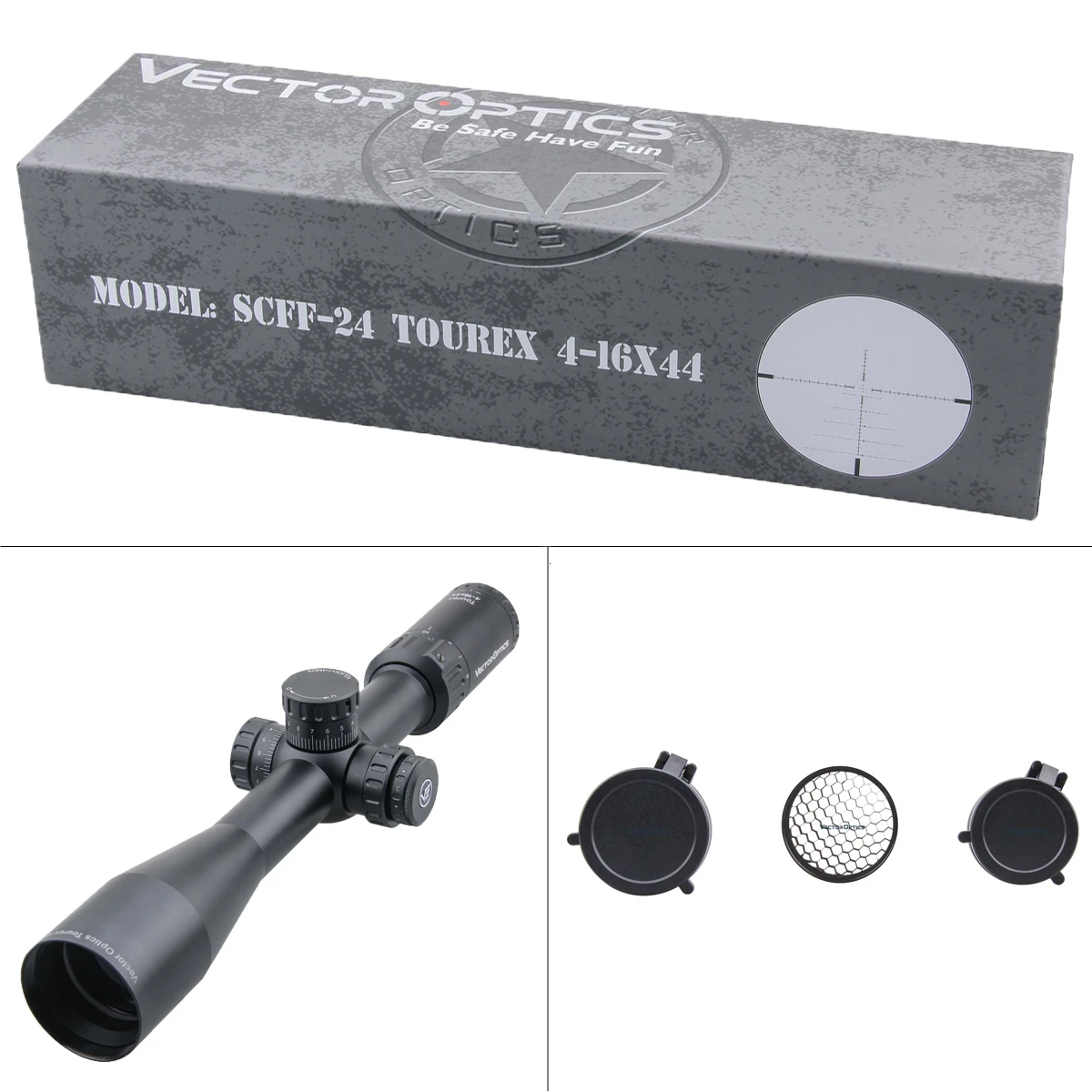 Тактический Оптический прицел Vector Optics Tourex 4 16x44 ноль стоп башня 1/4 MOA монотрубка 30