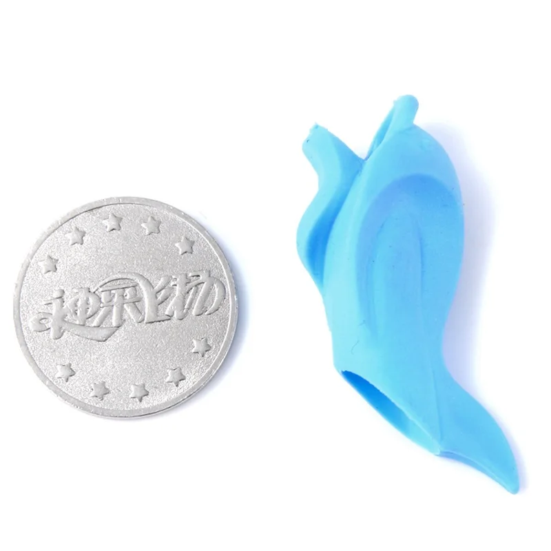 

10 pcs/Lot Dolphin Fish Writing Posture Correction Device To Hold A Pen Correction Silicone Stationery Child Student
