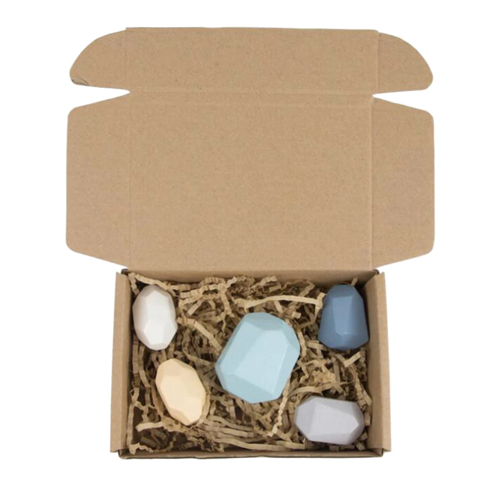 Деревянный Балансирующий строительный Штабелируемый камень забавные игрушки