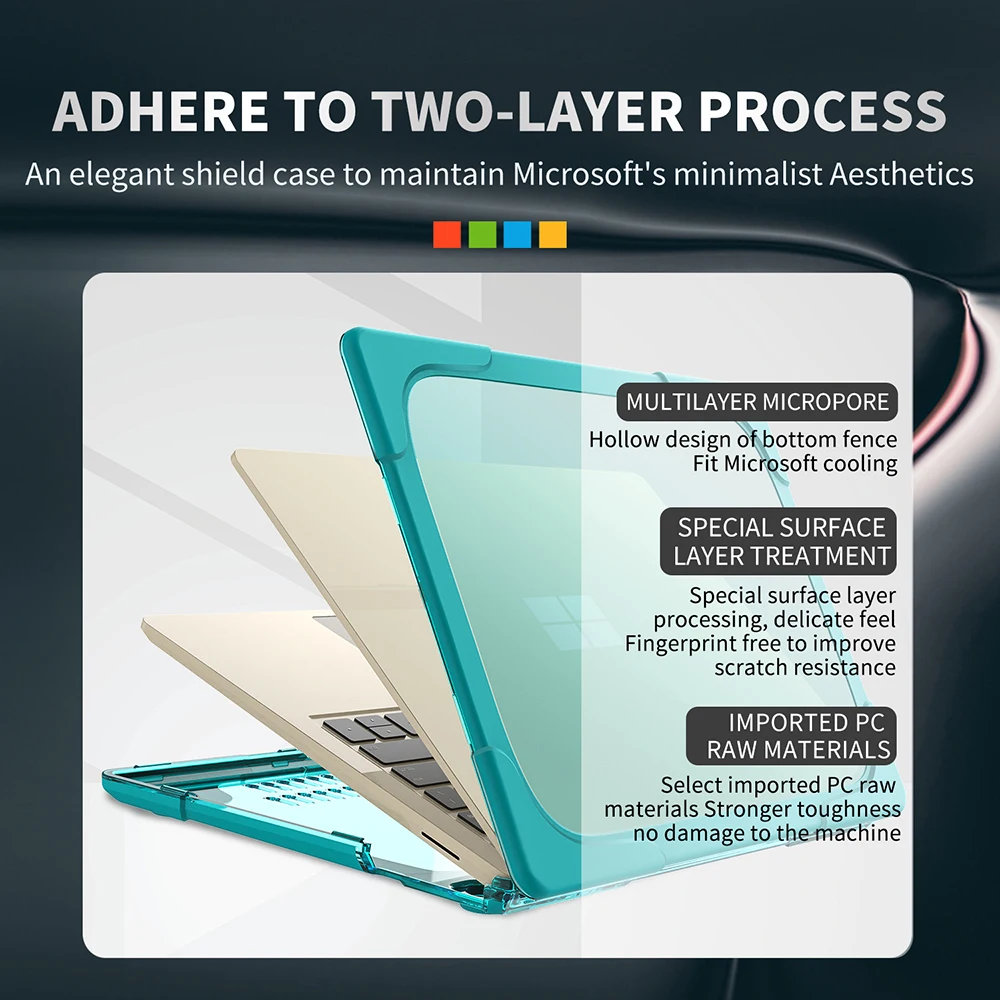 

Laptop Case For Microsoft Surface Laptop Go 12.4" 1943 Shockproof Laptop Sleeve For Surface Laptop 3 15" 1873 Case Stand Cover