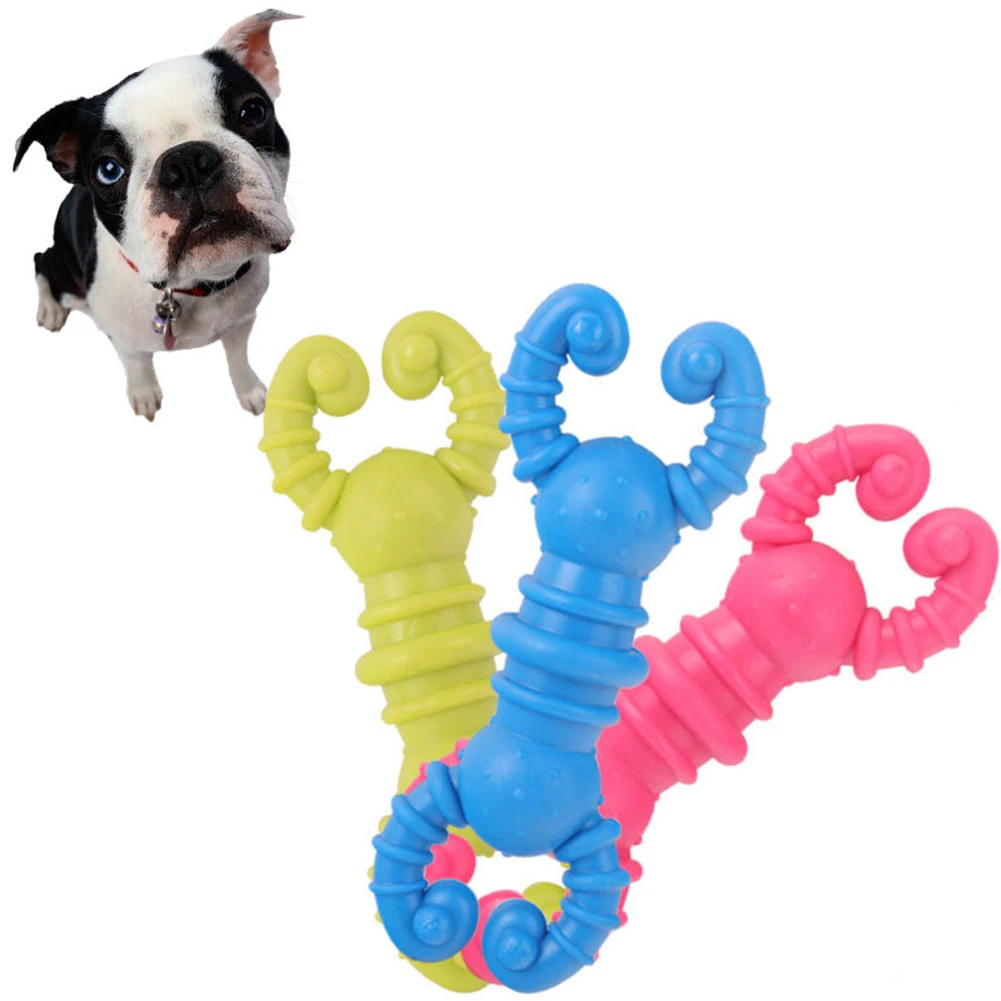 

Rubber Dog Chew Toy Pet Teeth Cleaning Molar Toys Puppy Dental Care Supplies Tooth Cleaner Bite Resistant Doggy Interactive Toy