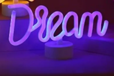 Dream Модный Радужный светодиодный неоновый свет неоновая вывеска красочная настольная лампа сказочные огни праздничный подарок для дома детская комната вечерние Декор Новинка - Испускаемый цвет: Dream