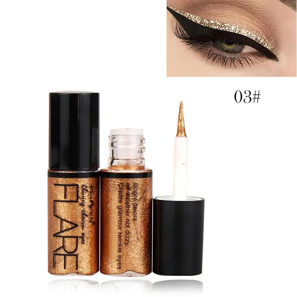 New High Quality 10PCS Glitter Eyeliner Metallic Durable Long Lasting Luminous Shimmer Liquid Eye Shadow Stick Makeup Tools Kit