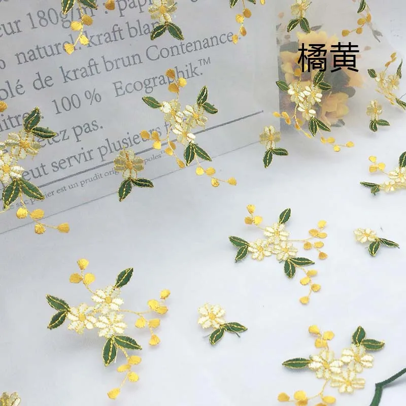 3 Красивая Цветочная кружевная ткань с вышивкой, полиэфирная ткань с вышивкой, сетчатая ткань для юбки, рубашки, одежда, ткань для свадебного украшения - Цвет: 3