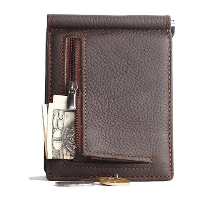 Модный мужской кошелек из натуральной кожи держатель для монет и кредитных карт