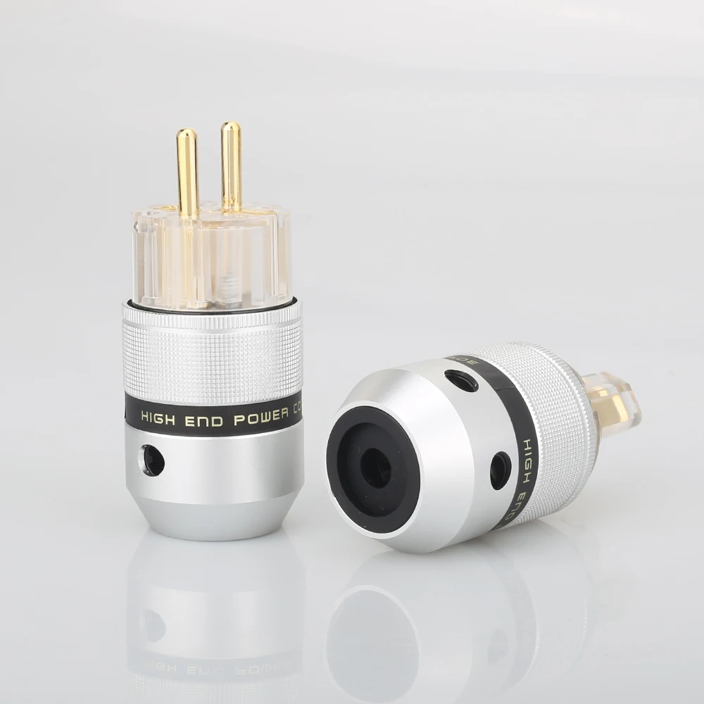 Аудио Алюминий 24K позолоченные Schuko EU разъем + IEC гнездовой разъем|iec female plug|female plugiec