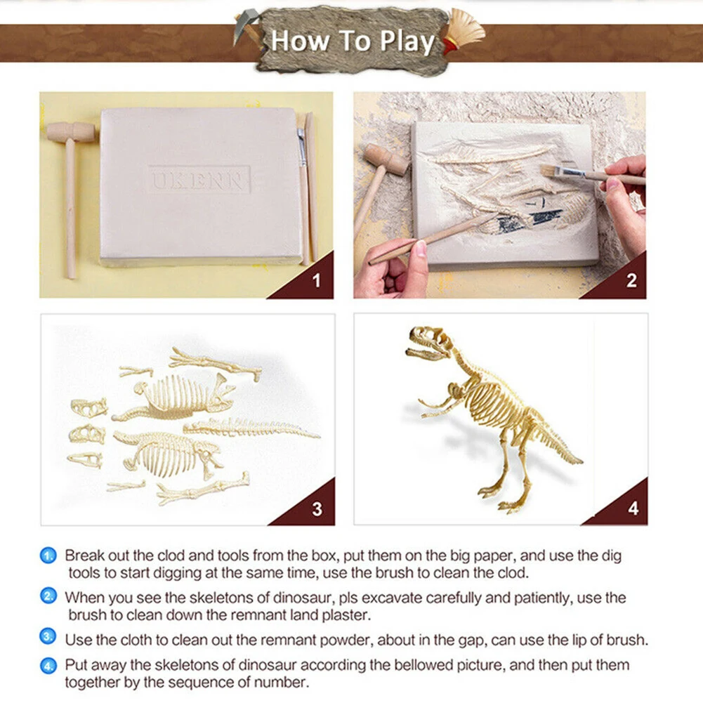 Сборка &quotсделай сам&quot Наука Детский подарок динозавр набор &quotраскопки&quot