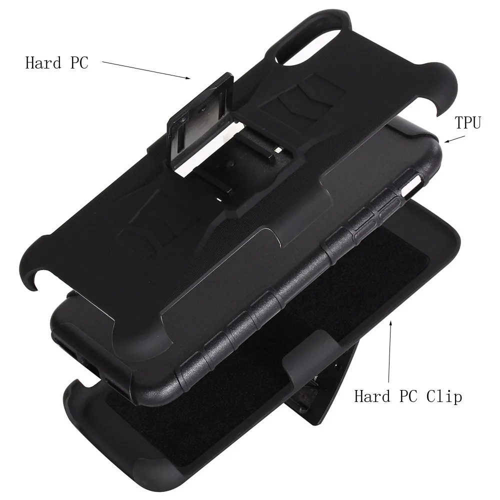 Belt Clip Holster Shockproof Armor Case Shell for iPhone 11 Pro X XS MAX XR 6 6S 7 8 Plus Heavy Duty Phone Box With Kick Stand |