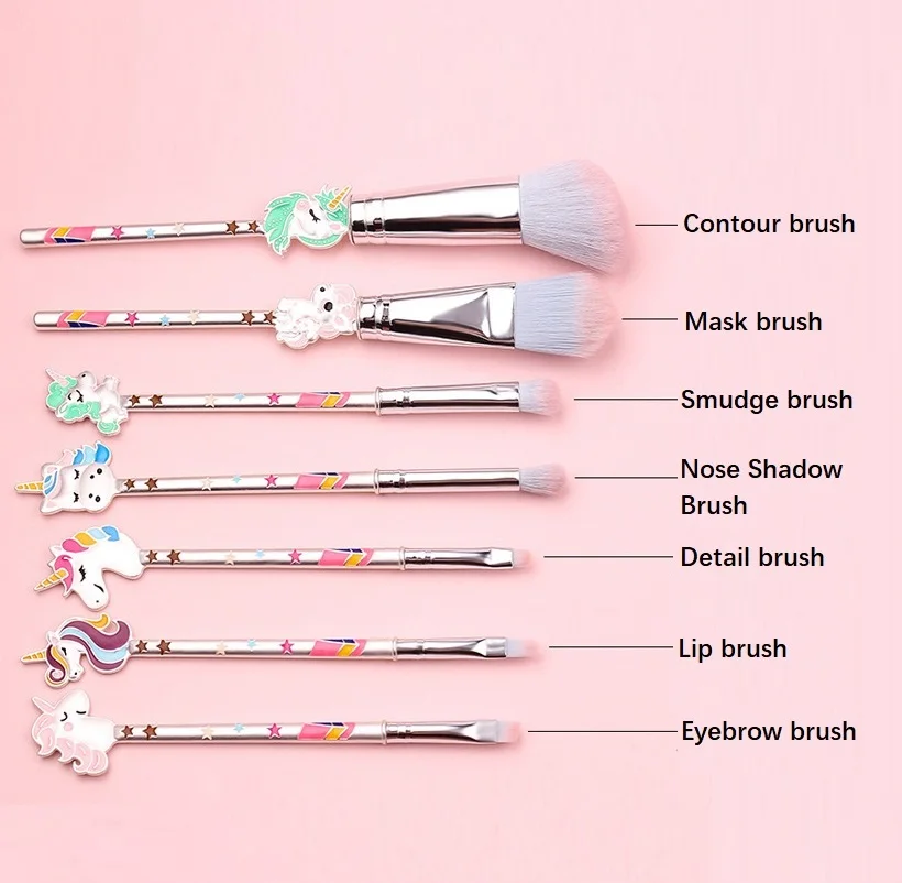 Кисть для макияжа в виде единорога свободная пудра кисть теней на веки набор