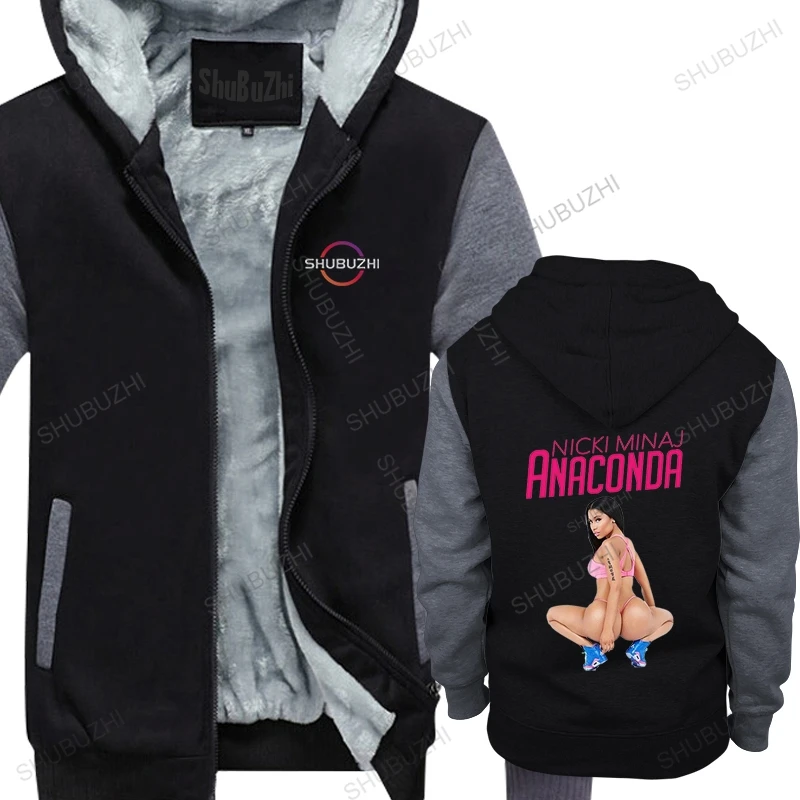 

new brand cotton man fleece hoody winter jacket Nicki Minaj Anaconda Man warm coat pullover mans shubuzhi hooded sweatshirt
