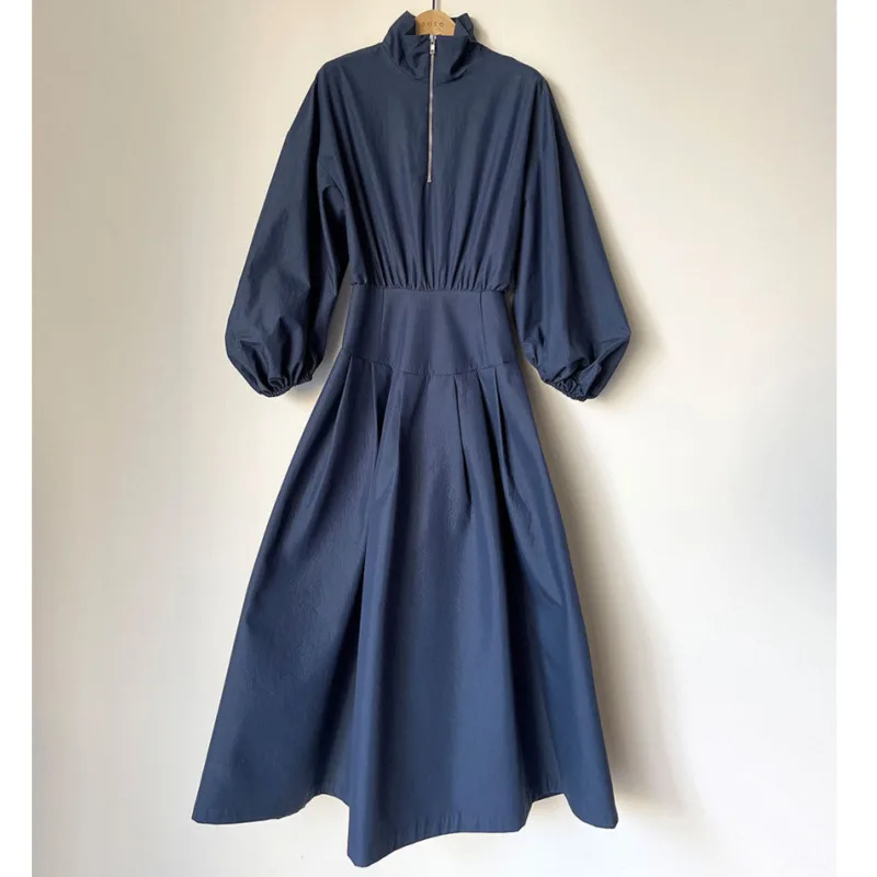 Женское однотонное плиссированное платье [EWQ] белое однобортное с