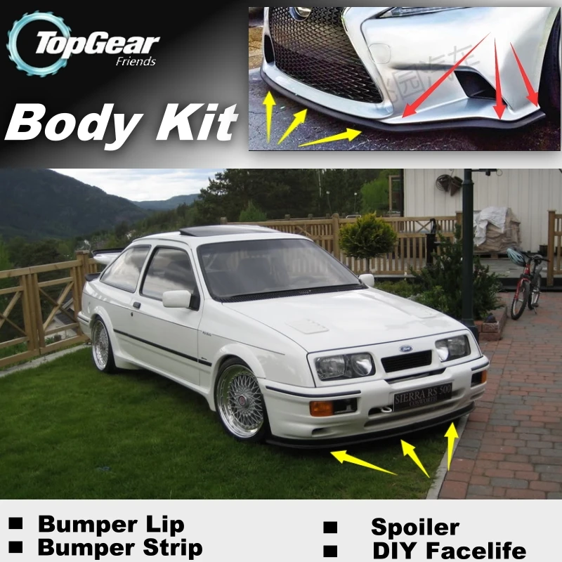 Дефлектор губ для бампера Ford Sierra RS юбка переднего спойлера фанатов TopGear настройка