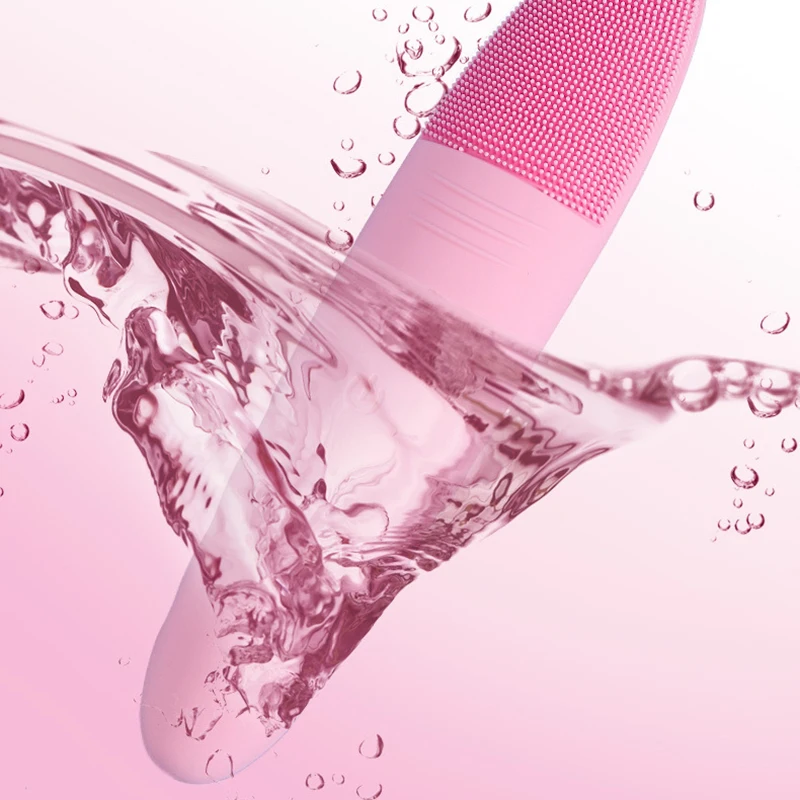 

Sonic Facial Cleansing Brush Waterproof Silicone Skin Clean Face Brush Scrubber for Deep Cleansing Exfoliating HJL2019