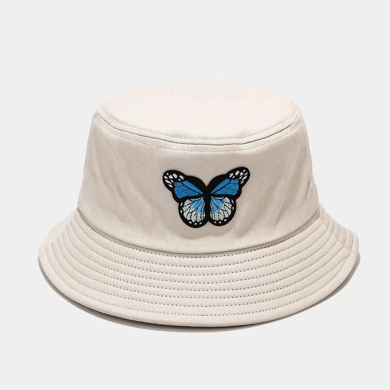 

Red Cloud Bucket Hat Unisex Outdoor Japan Anime Cap Casual Butterfly Pattern Foldable Fisherman Hats Sunscreen Beach Panama Hats