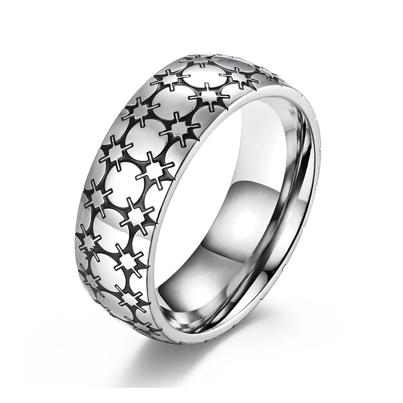 Кольца мужские из нержавеющей стали простые литературные стильные кольца