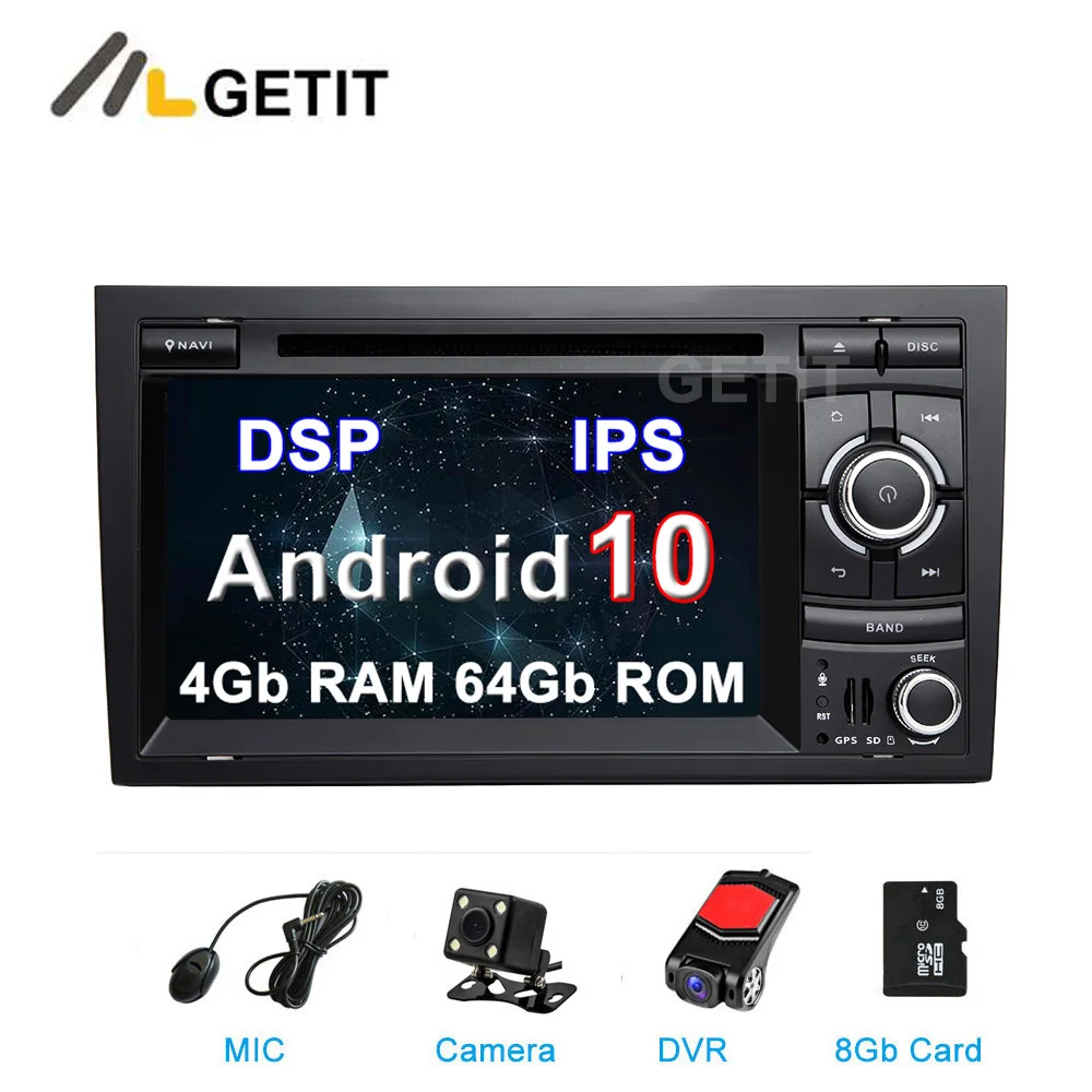 DSP IPS Android 10 автомобильный DVD плеер мультимедиа радио GPS для Audi A4 S4 RS4 Seat Exeo с wifi BT