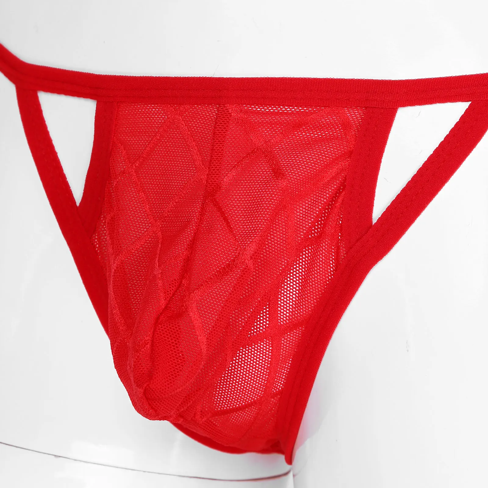 

Underwear Mens Sexy Briefs Erotic Lingerie See-through Mesh Bulge Pouch G-string Panties Low Rise T-Back Thongs Underpants