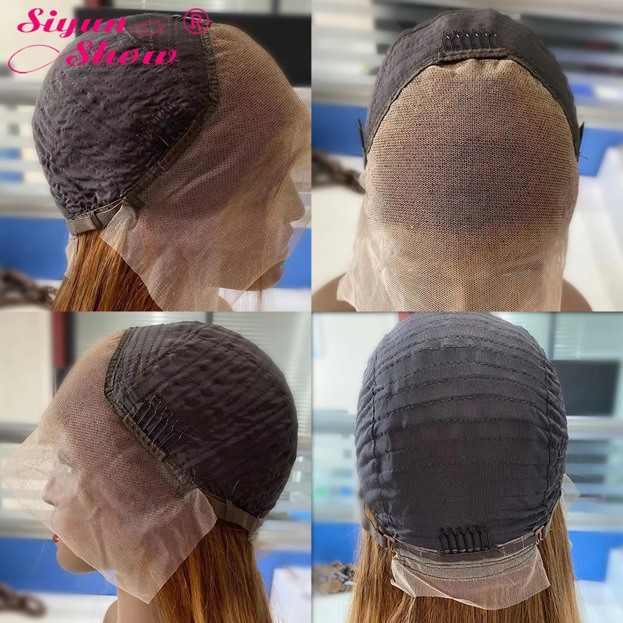 Передний парик Siyun Show Ginger Lace Бразильские глубокие волны HD прозрачные передние