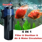 Аквариумный УФ-стерилизатор для аквариума, УФ-лампа для аквариума, воздушный кислородный Губчатый Фильтр, насос, чистый зеленый фильтр для воды, УФ-водоросли, дезодорирующий