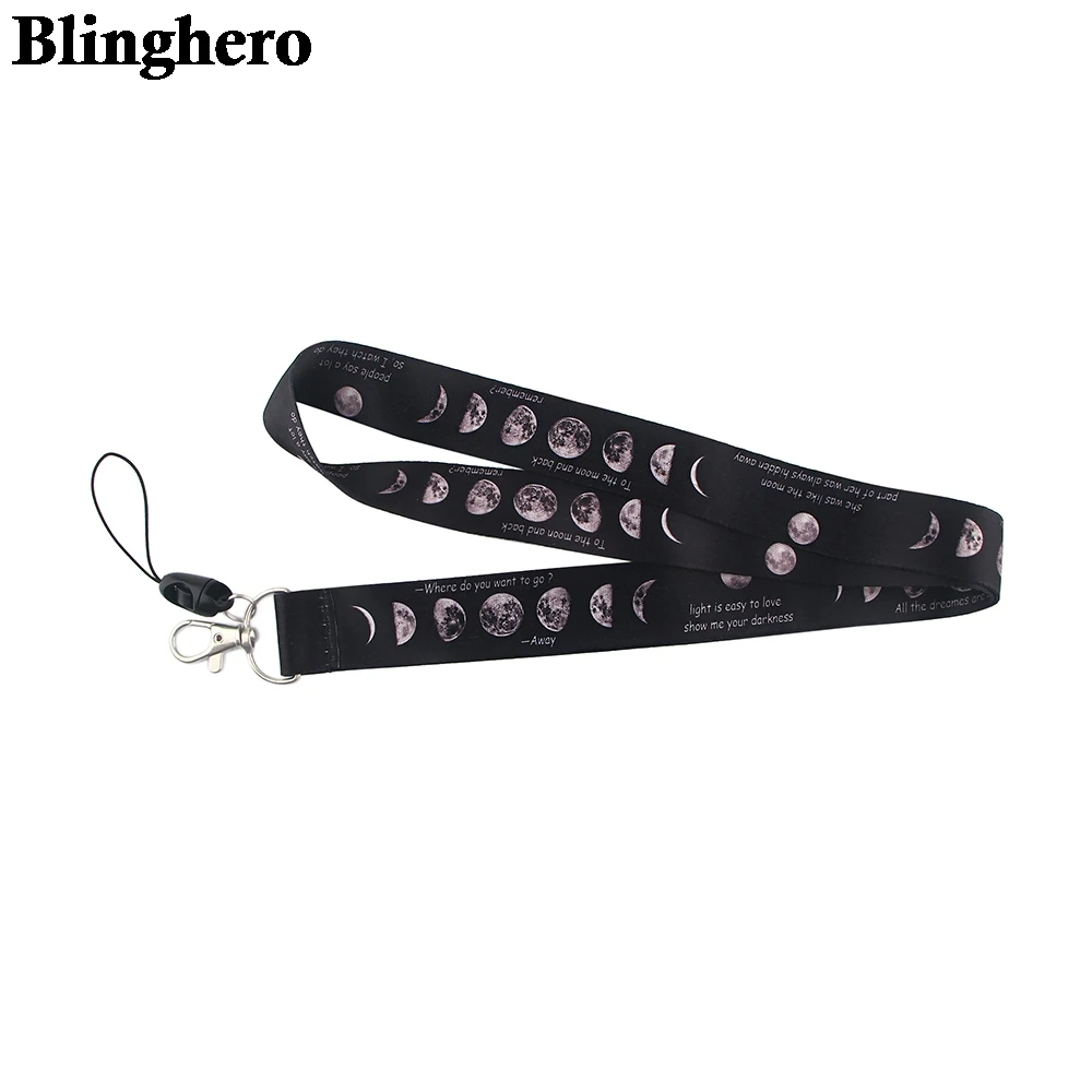 CB018 Moon Cartoon Cell Phone Lanyard For key ID Card Pass Gym USB badge Holder DIY Hang Rope Neck lanyards
