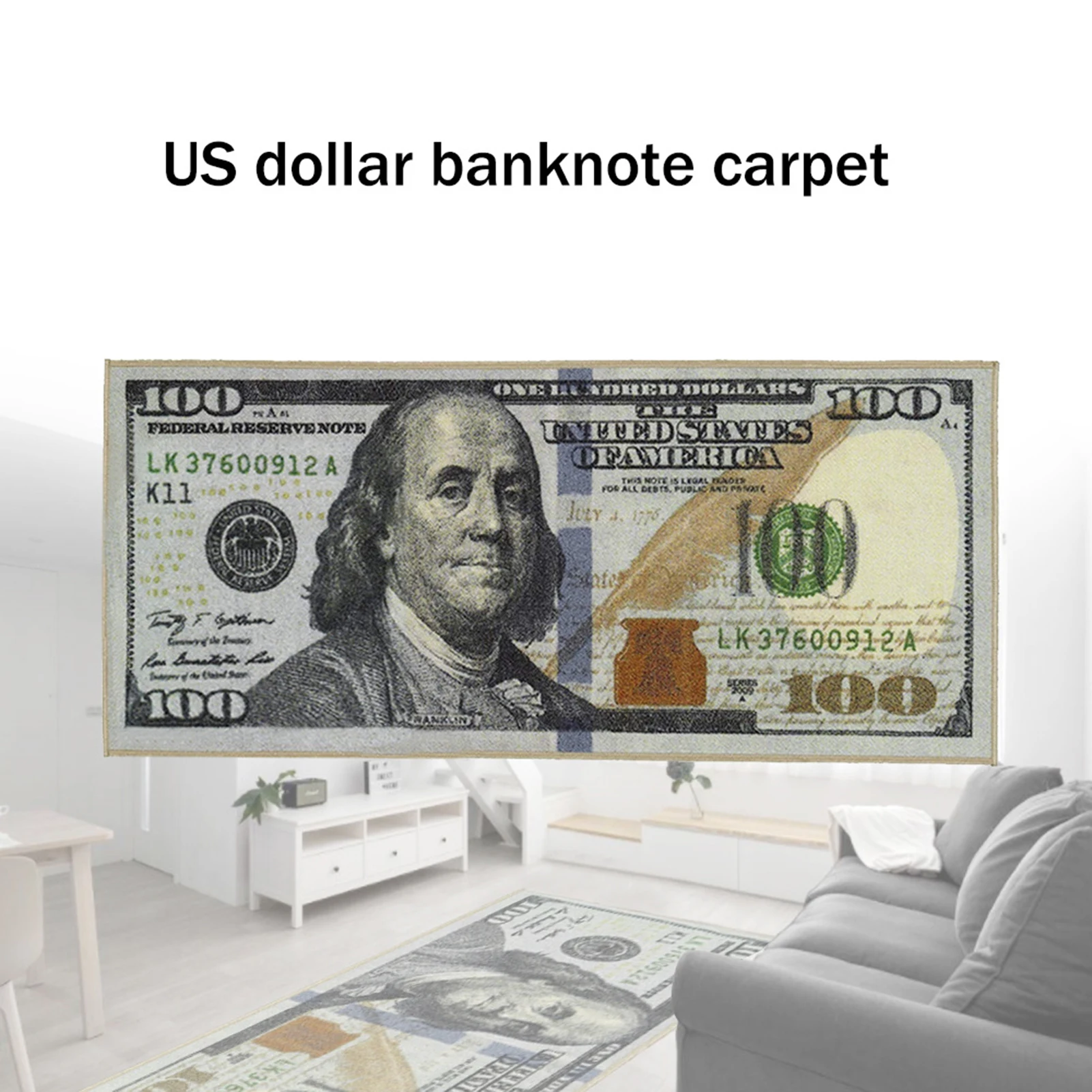 

US Dollar Banknote modelling Bathroom Kitchen Floor Mat Welcome Doormats Entrance Doormat Anti Slip Floor Mats for Living Rooms