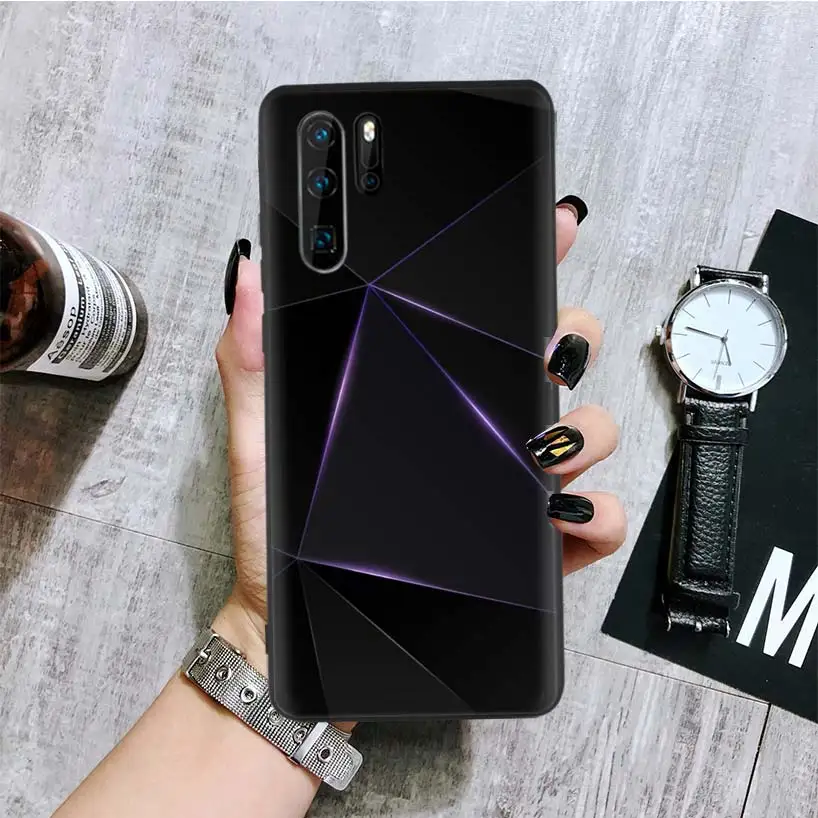 BA026-8 Черный, легкий, темный, черный чехол для телефона huawei mate 30 20 10 P30 P20 P10 Pro Lite P Smart Z Роскошный чехол - Цвет: BA026-8