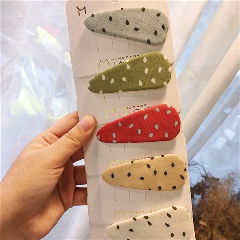 Заколка для волос с волнистыми точками простой зажим в стиле студенток милыми