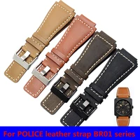 the latest leather strap for bell ross aviation br01 br03 first layer of leather 35mmx25mm watch accessories